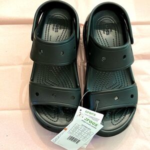 Black Crocs Mega Crush Sandal Size 8 NWT